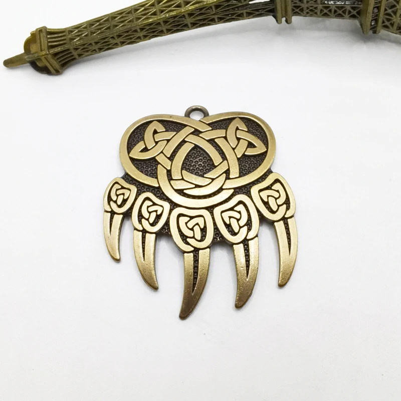 Viking Celtic Wolf Claw Key Chian Men Norse Rune Bear Claw Self-defense Amulet Zinc Alloy Jewelry Keyring