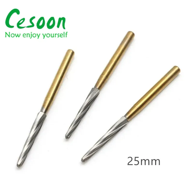 5Pcs/Blister Dental Carbide Safe Burs Endo Z Tooth Extraction Drill Bits 25mm 28mm For High Speed Handpiece Dentistry Laboratory