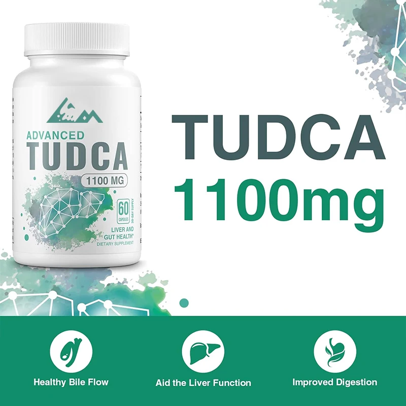 Vever-Supplément de sel de super bile TUDCA, soutien du foie, nettoyage, désintoxication et réparation, 1100mg