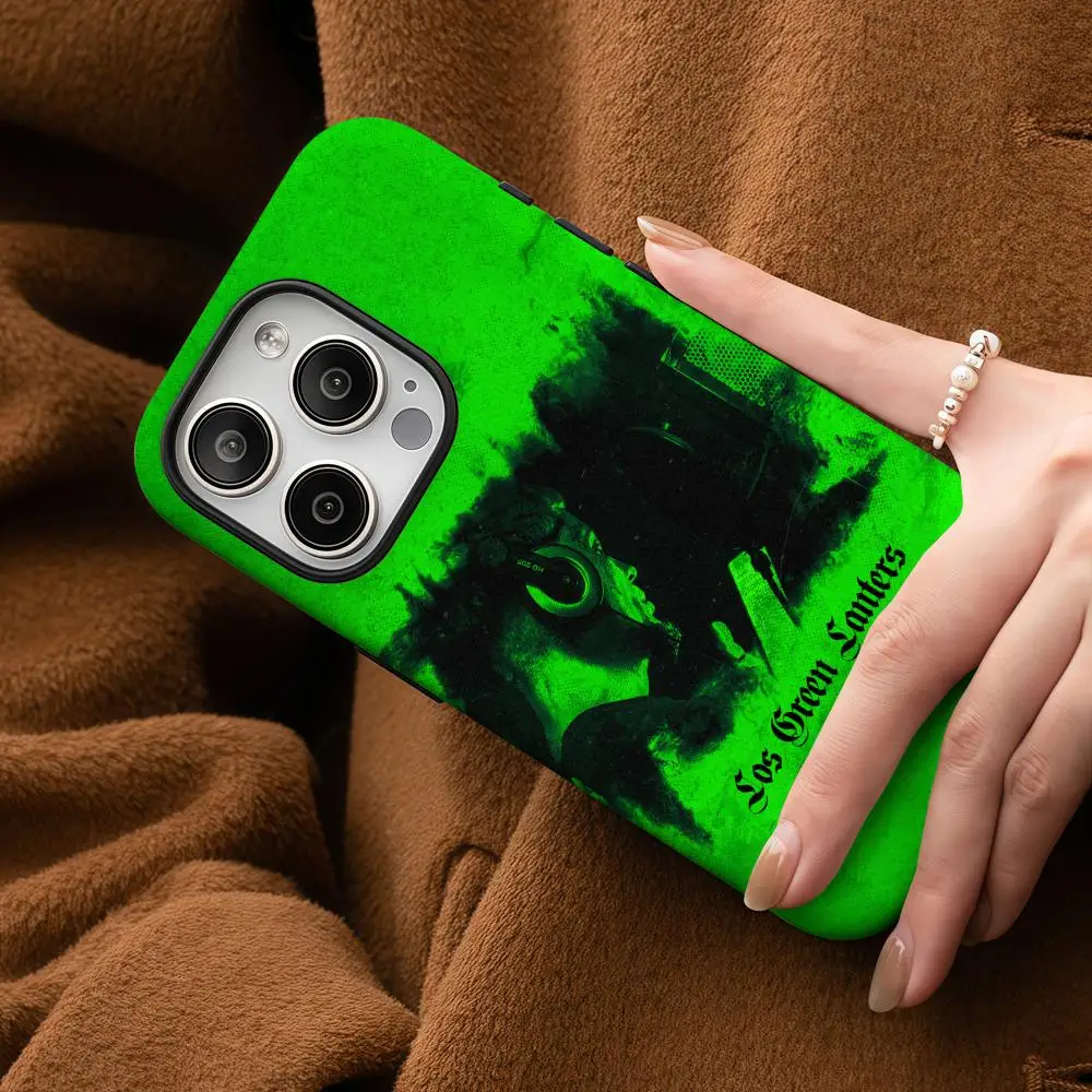 Los Green Lanters JC Reyes Phone Case For iPhone 16 15 14 13 12 11 Pro Max Plus Glossy HD Double-Layer Liquid Hard Shell