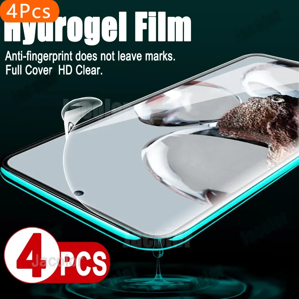 

4PCS Screen Gel Protector For Xiaomi 12T Pro Mi 12 Lite 12X Safety Hydrogel Film For Xiaomi12T 12TPro 12 T Not Tempered Glass