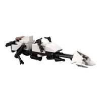 MOC--69562 Space Movie Speeder Bike White Building Blocks Vehicle Model Toys Suit for Adults and Childrens Collection 61 Pieces