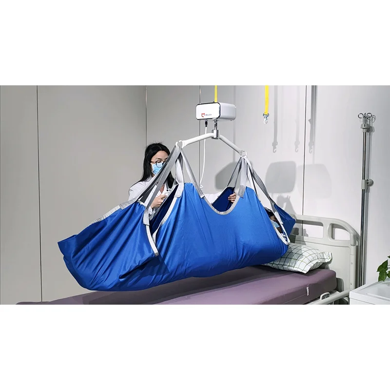 MD-T-200 Electric Patient Lift 200kg Safe Workload, Adjustable Ceiling Mount Transfer, Reverse Hanging Door