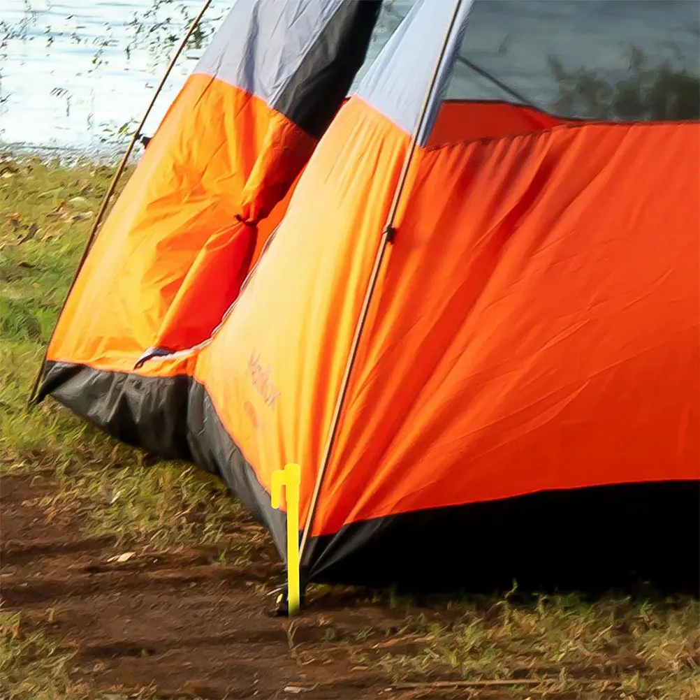 

40Pcs Tent Stakes Plastic Heavy Duty Camping Ground Pegs Outdoor Landscape Lawn Garden Anchoring Tarp Stakes Netting