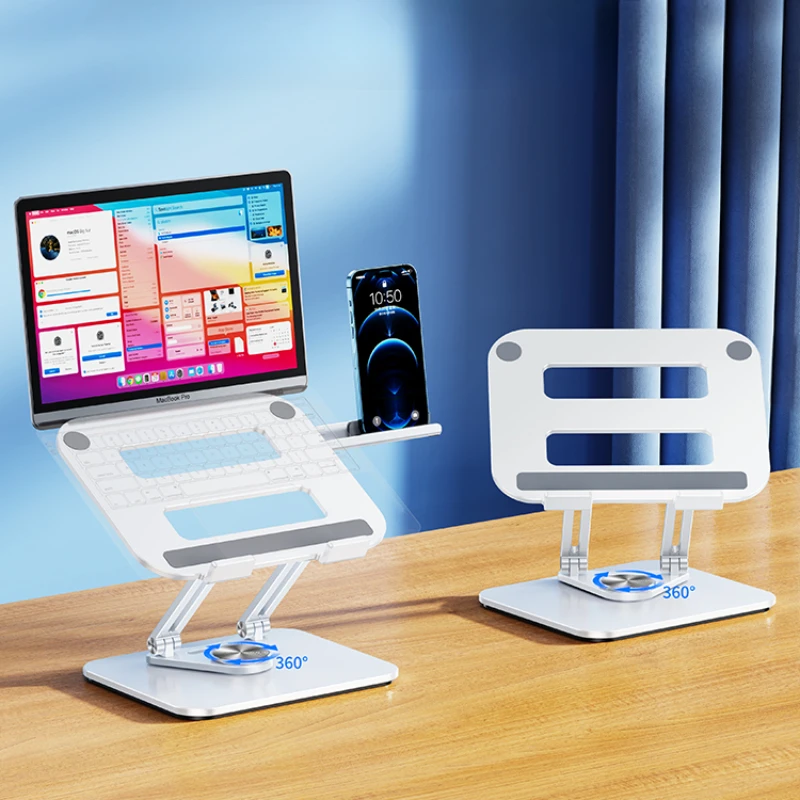 Rotating notebook stand height adjustable lifting desktop office laptop with mobile phone