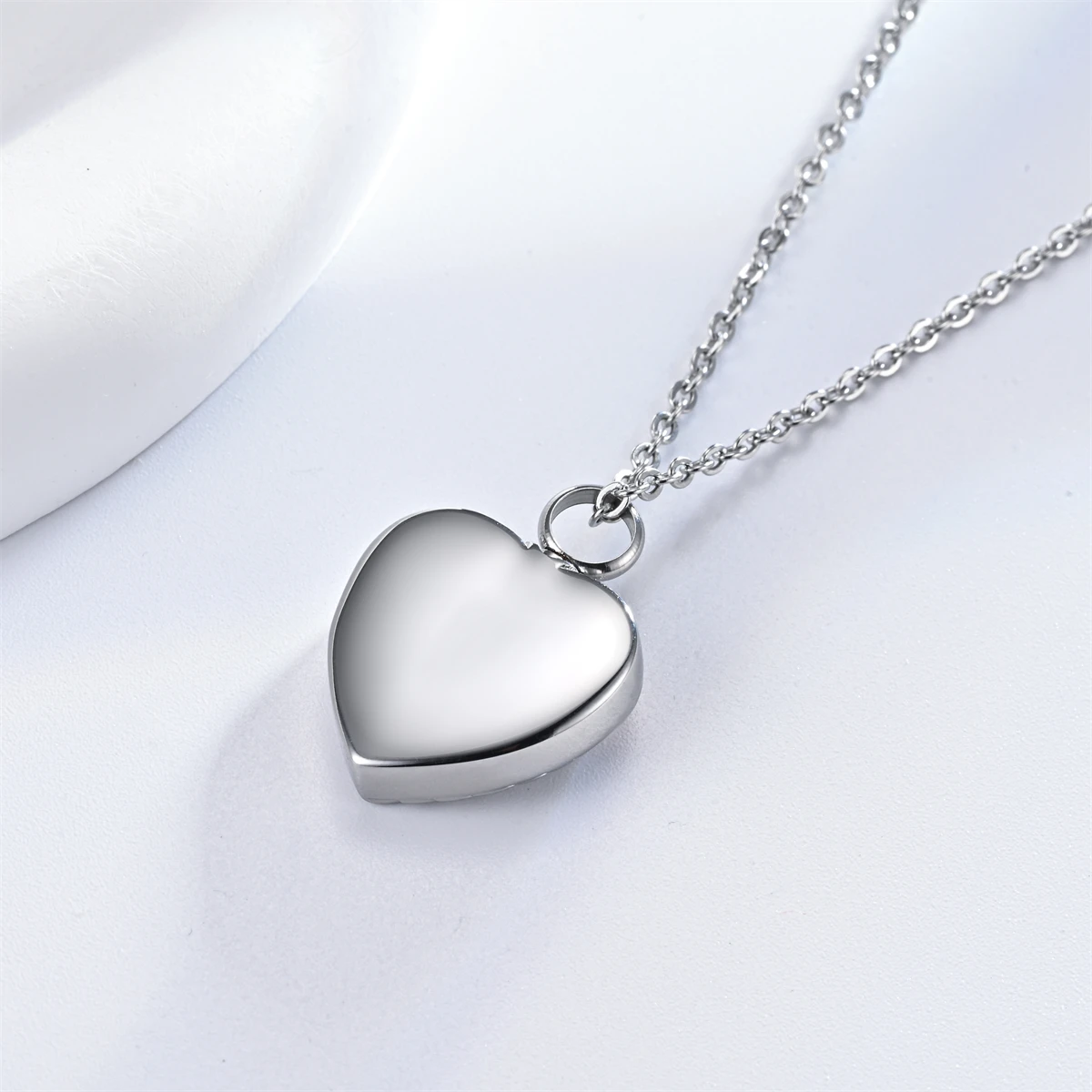 Stainless Steel Angel Wing With Rose Heart Urn Pendant for Ashe Cremation Keepsake Customize Name Necklace Jewelry Gift