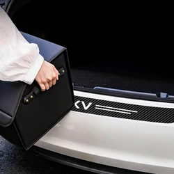 Für Subaru XV 2018 2019 2020 2021 2022 Auto Stamm Platte Carbon Fiber Protector Aufkleber Hinten Stoßstange Dekoration Staubdicht Aufkleber