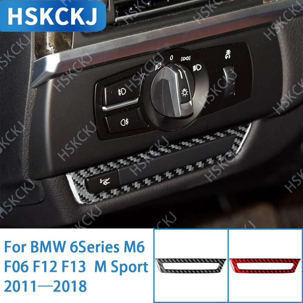 Прямая крышка из углеродного волокна, центральная консоль, радиоприемник, рамка для кнопок для BMW 6 серии M6 F06 F12 F13 2011-2018, аксессуары для салона автомобиля