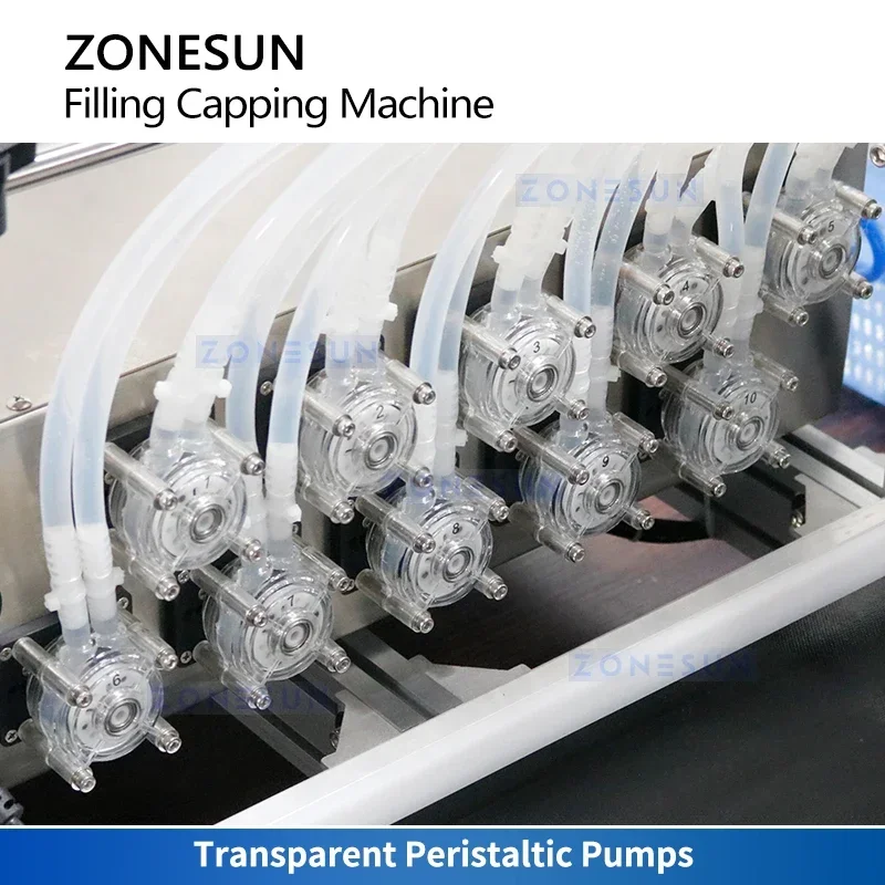 ZONESUN جيب العطور مضخة تمعجية ملء غطاء آلة الضغط زجاجة حشو معدات الفلين حل مخصص ZS-FYG01