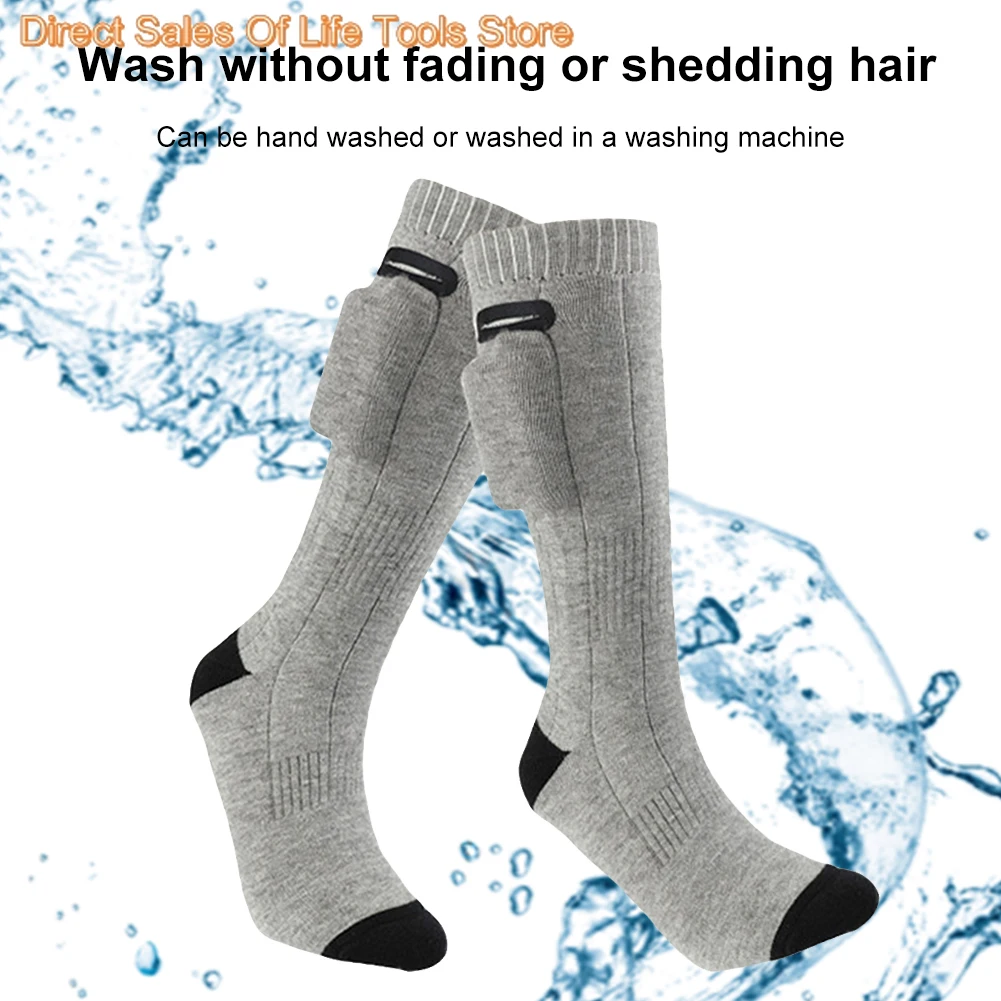 Chaussettes unisexes isolées thermiquement avec USB, chaussettes chauffantes électriques, bottes métropolitaines, chaussures de camping et de ski,