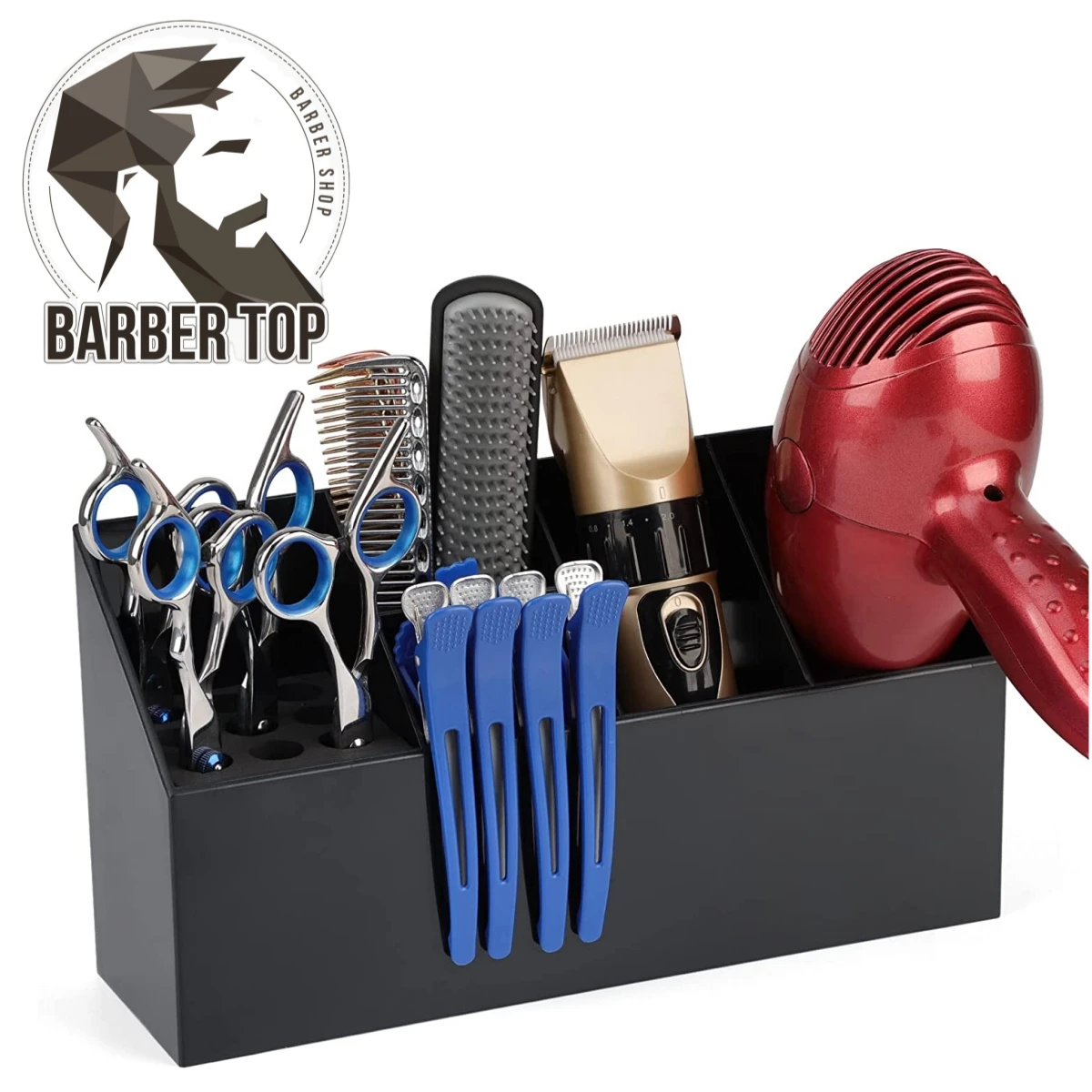 Haircut Tools Storage Box Barbershop Multifunction Comb Clips Bottle Rack Hairdressing Scissors Organizer Barber Tools