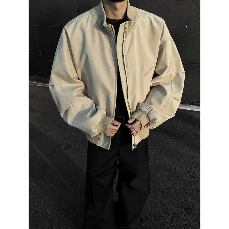 Spring Black Jacket Men Fashion Casual Baseball Jacket Men Streetwear Hip-hop Loose Bomber Jacket Men Oversized Jackets Coat
