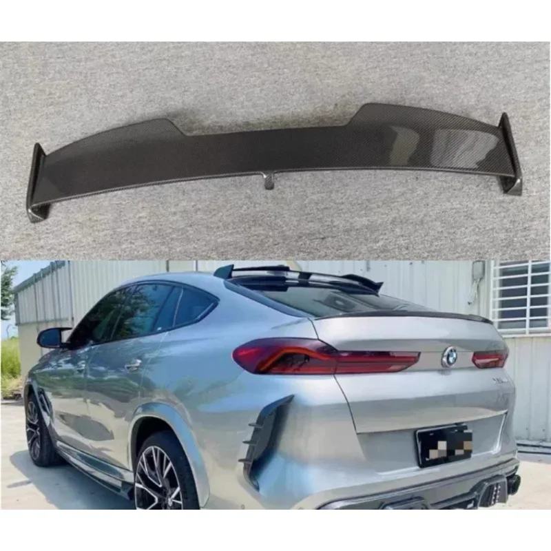 

LD Real Carbon Fiber Car Rear Wing Trunk Lip Roof Spoiler For BMW G06 X6 2020 2021 2022 2023