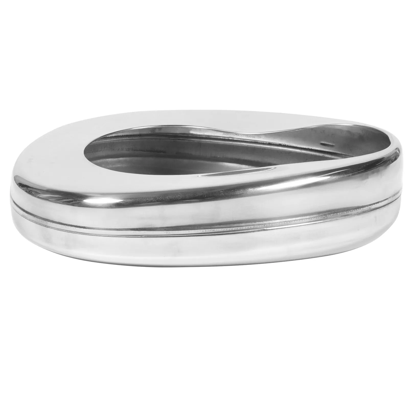 

1Pcs Stainless Steel Bedpan Urinal Portable Bed Pan for Bedridden Elderly Patients Pregnant Women Anti-Spill Bedpan Urinal