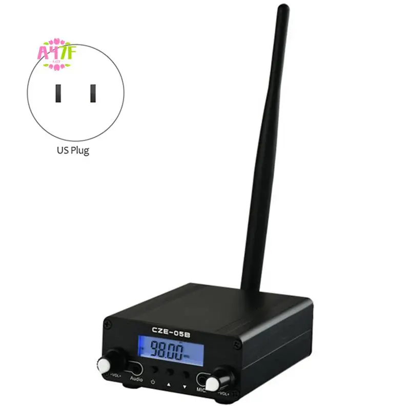 

A47F-PLL Stereo FM Transmitter Radio Broadcast Station CZE-05B 100/500MW Frequency 76-108Mhz Home Campus Amplifier US Plug