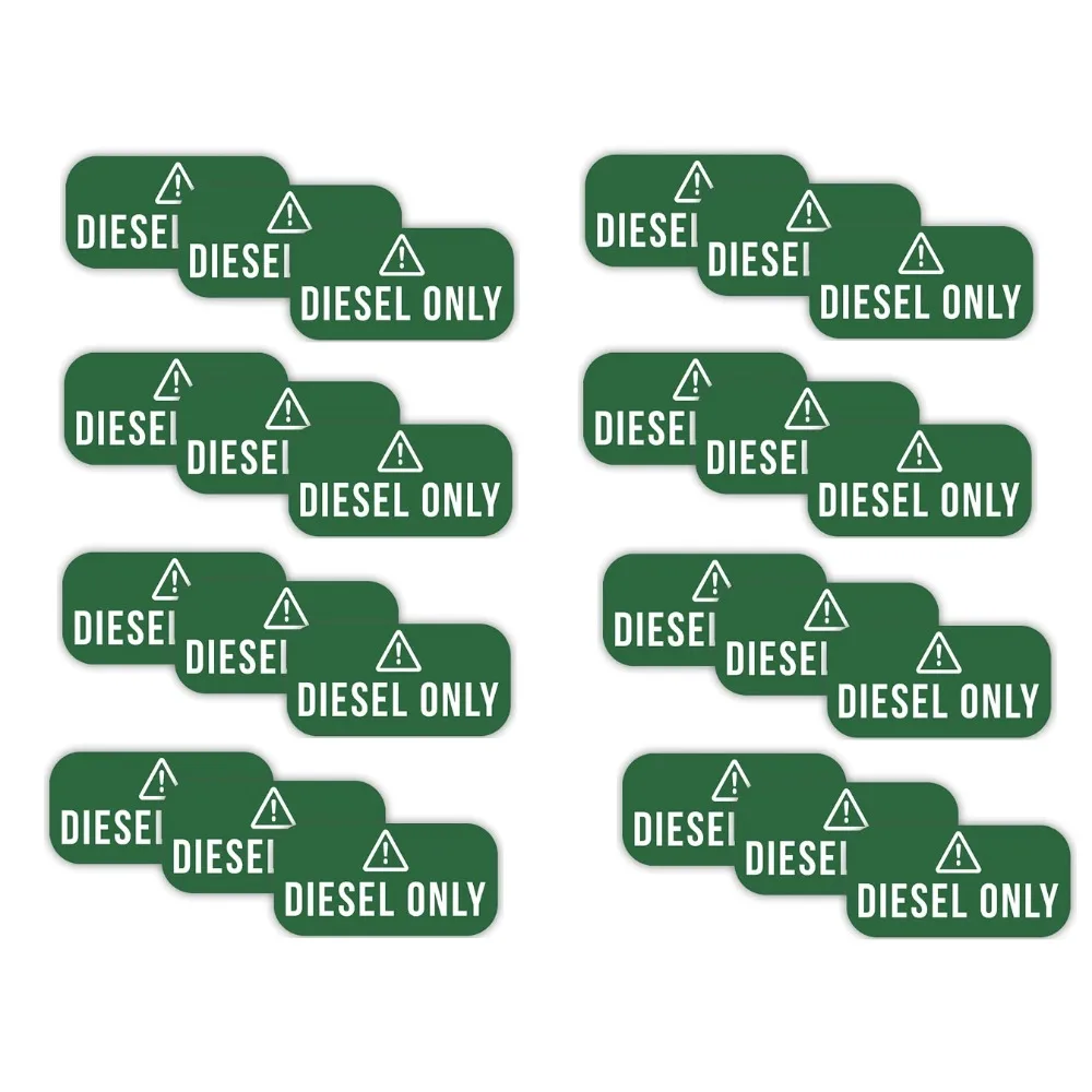 DIESEL ONLY Vinyl Stickers - Decals - Labels Safety Truck Oil Gas Fuel 24Pcs