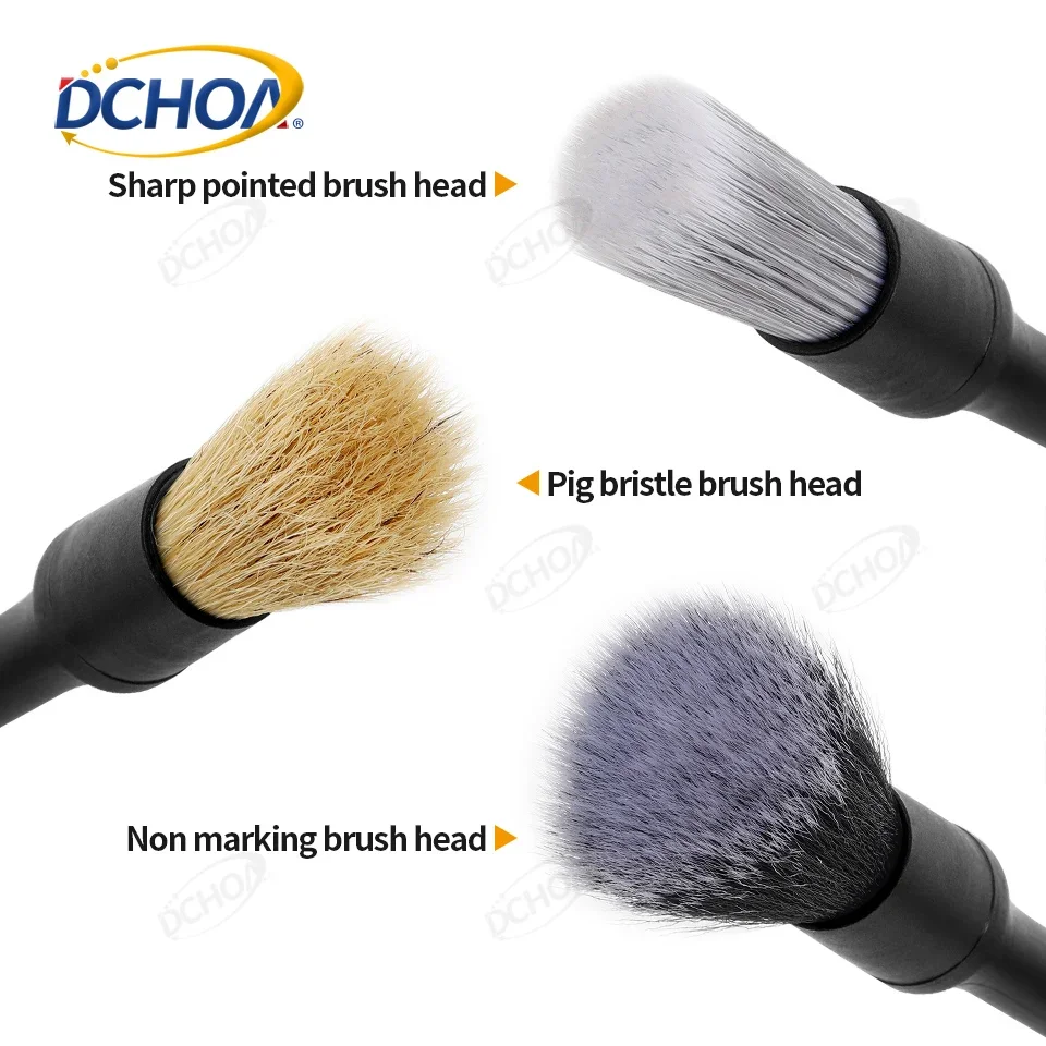 DCHOA Soft Car Interior Detailing Brush for AC Vents Dust Cleaning Dashboard Crevices Air Conditioning Outlet Cleaning Tool