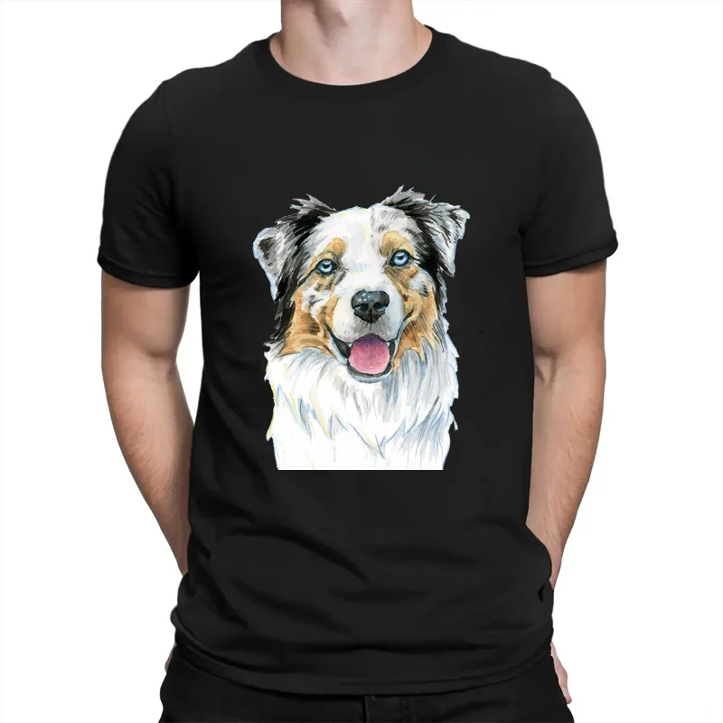 Australian Shepherd gift for dog lovers Print Fun hipster casual fashion street wear men women universal short-sleeved T-shirt