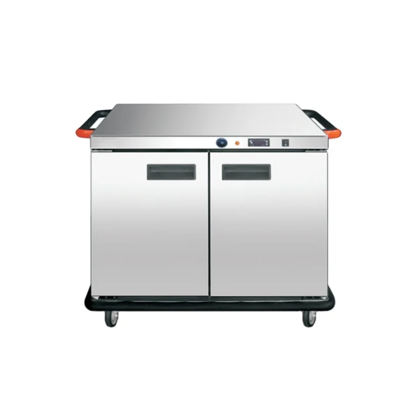 

Мобильная согревающая тележкаGuangzhou для хранения продуктов питания, мобильное кухонное оборудование с подогревом, горячий держатель, ресторан, подогреватель еды