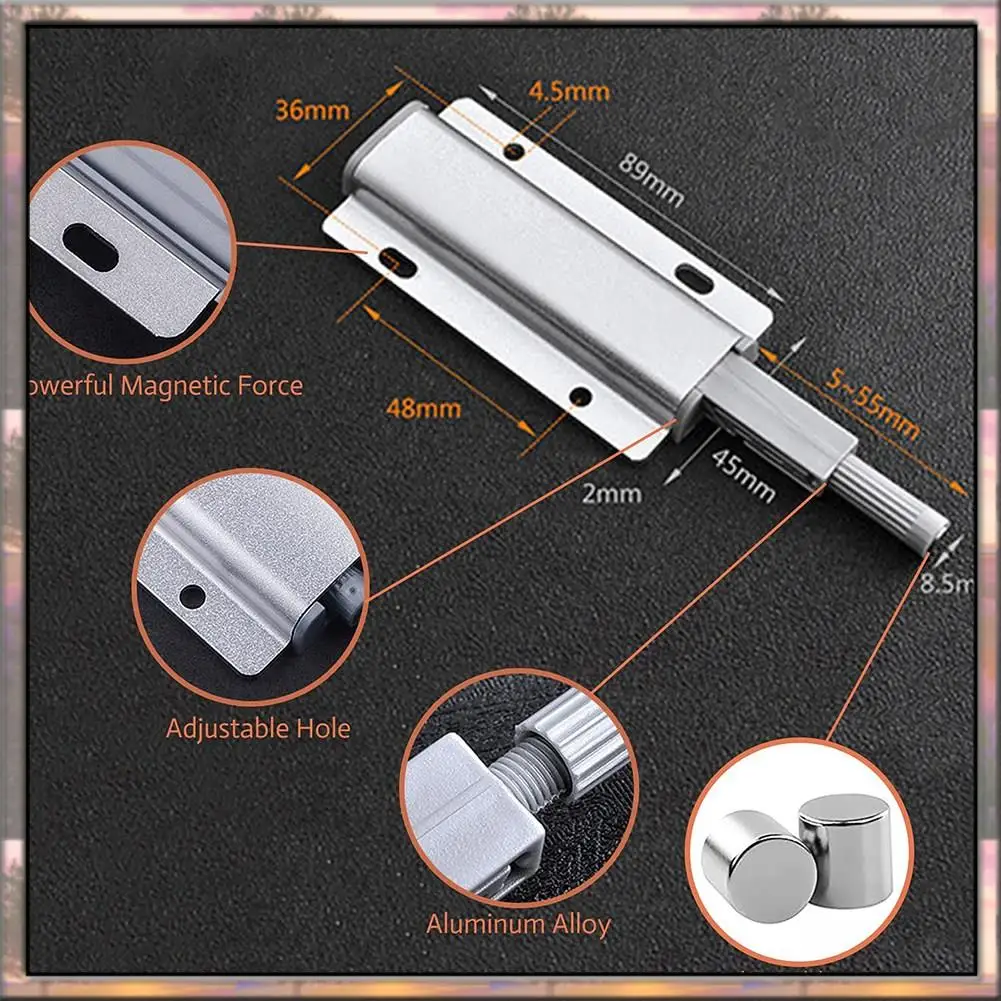 BAAZ ร้อน Push Latches Push To Open ประตูจับ Push To Close Magnetic Latch Touch เปิดสําหรับวาดตู้ครัว