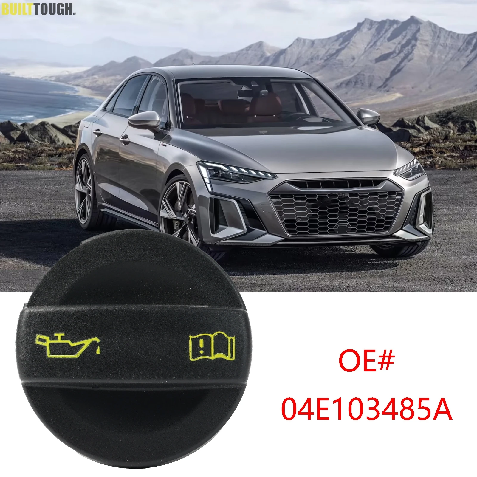 1Pcs Car Engine Oil Petrol Fuel Tank Filler Cap Tank Cap Cover For Audi A1 8X A3 8V A4 8W A5 F5 A8 4H Q2 8U Q3 04E103485A