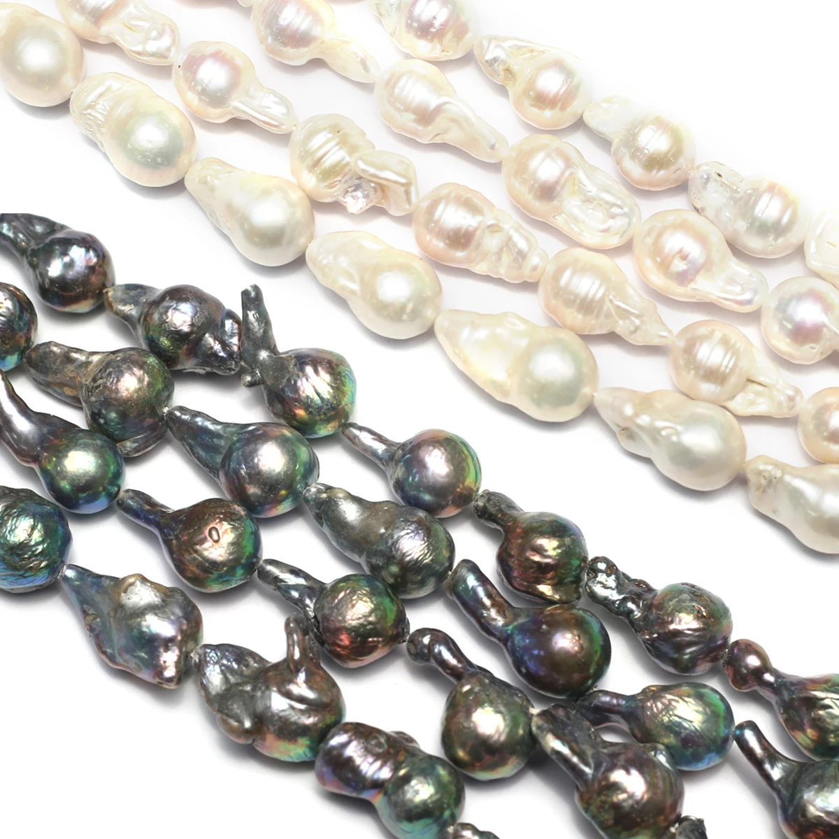 Baroque Natural Freshwater Pearl Fish Tail Big Pearl Loose Beads Charms for DIY Women Men Necklace Jewelry Making Accessories