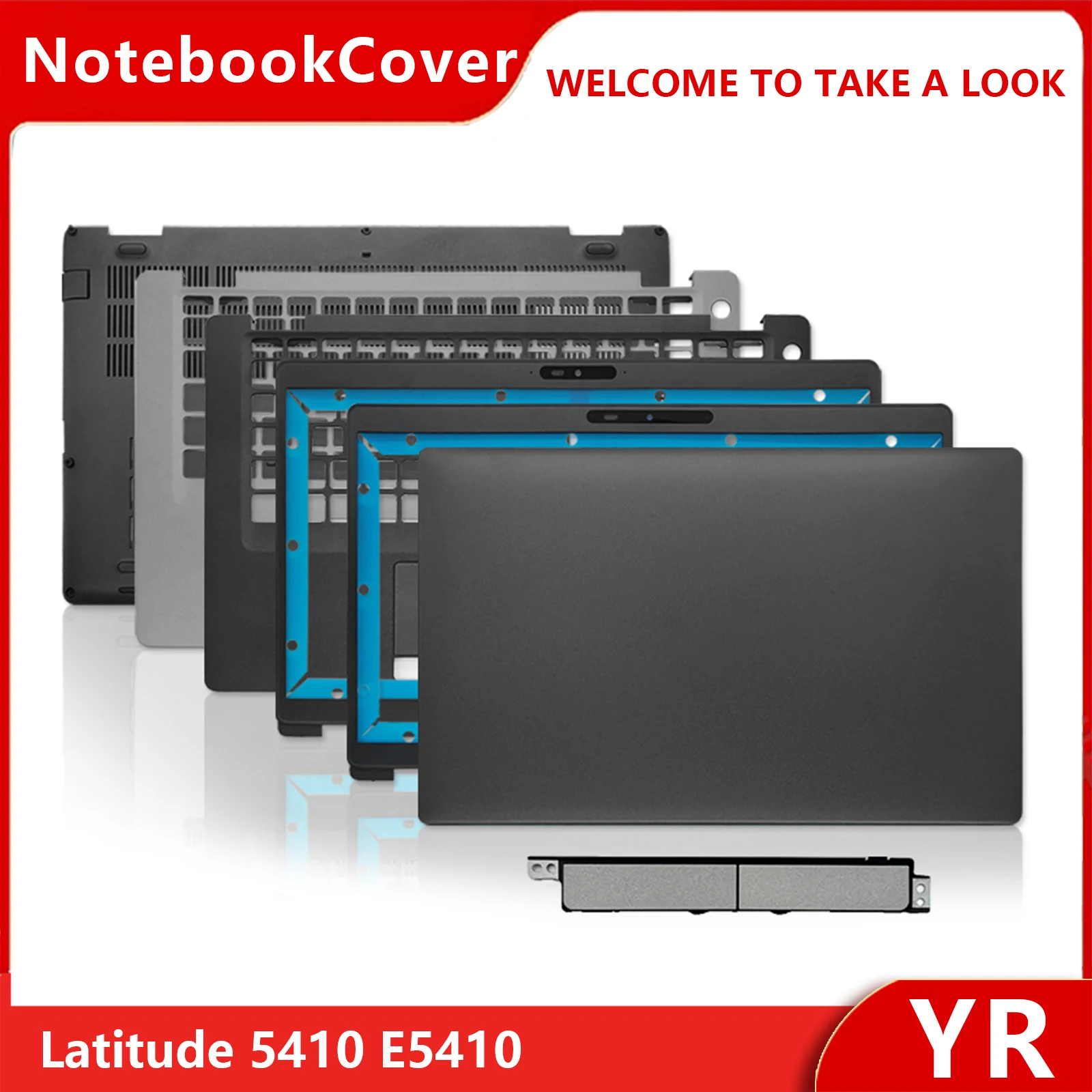NEW For DELL Latitude 5410 E5410 Laptop LCD Back Cover Front Bezel Palmrest Bottom Case Laptop Frames mouse