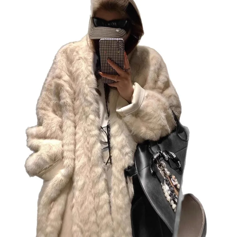 Women's Models Autumn Winter Tops Coat Faux Fur Luxury Eco Thickened Warm Personalized Retro Simple Comfortable Loose Leisure