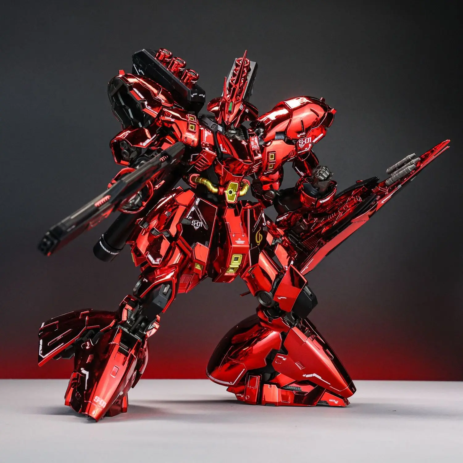 STAR Model RG 1/144 MSN-04 Sazabi Metallic Clear Coating Assembly Model Kits Anime Action Figure  Plastic Robot toys