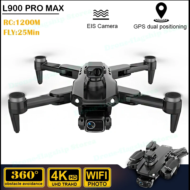 L900pro max GPS Dron 4K HD Dual Camera 360° Laser Obstacle Avoidance Rc Quadcopter Brushless Motor 5G WIFI FPV Drone with Camera