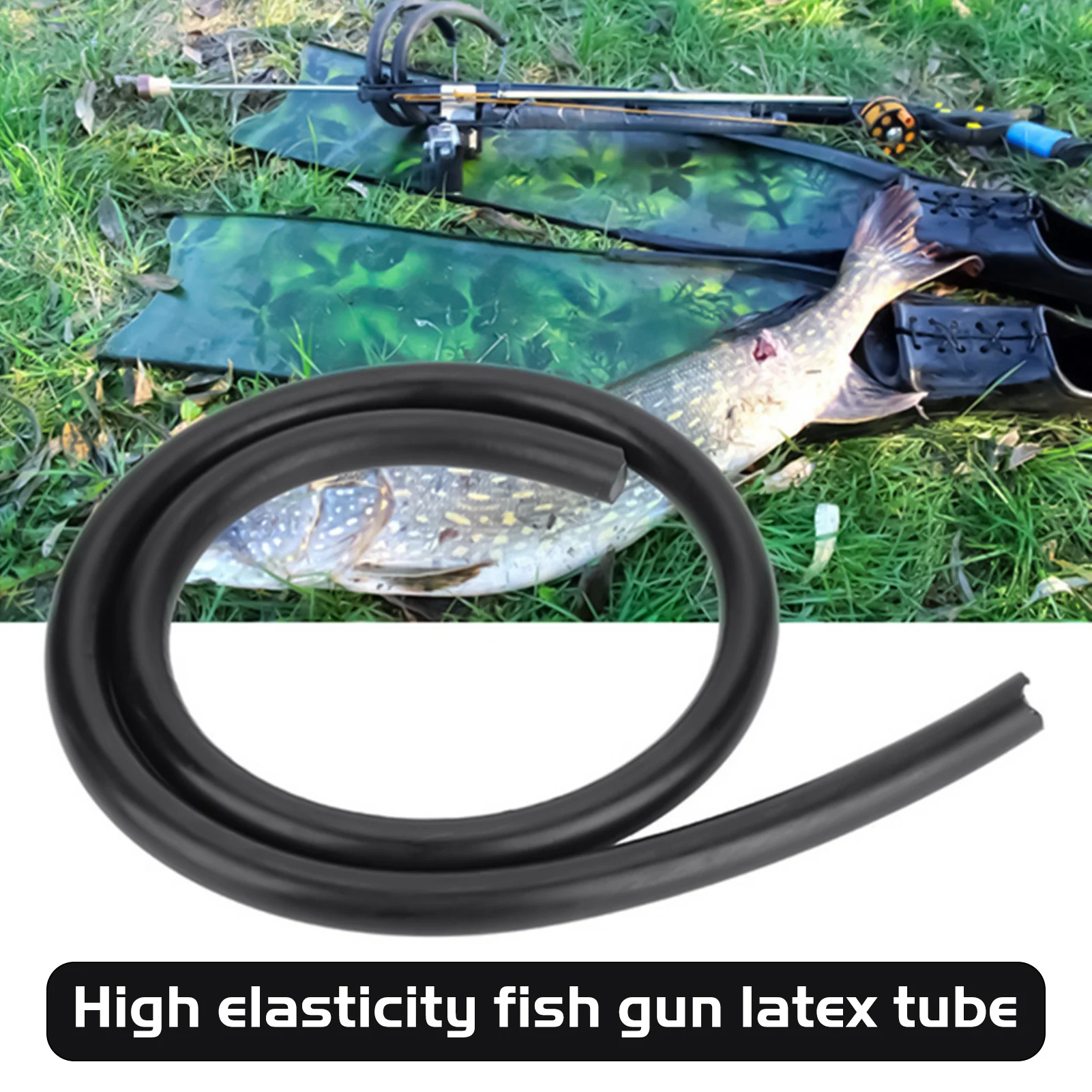 Fish Gun Latex Tubing Hose Highly Elastic and Strong Speargun Band Hose Suitable for Fishing Accessories