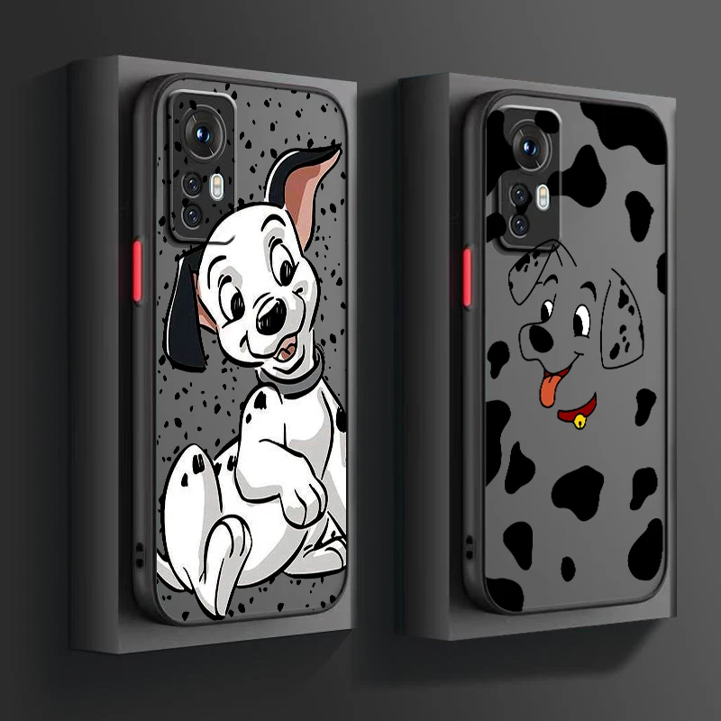 Design101 Spotted Dog Cartoon Frosted Translucent For Xiaomi Mi 13 12 12T 11T 11 11i 10T 10 9T Pro Lite Ultra 5G Soft