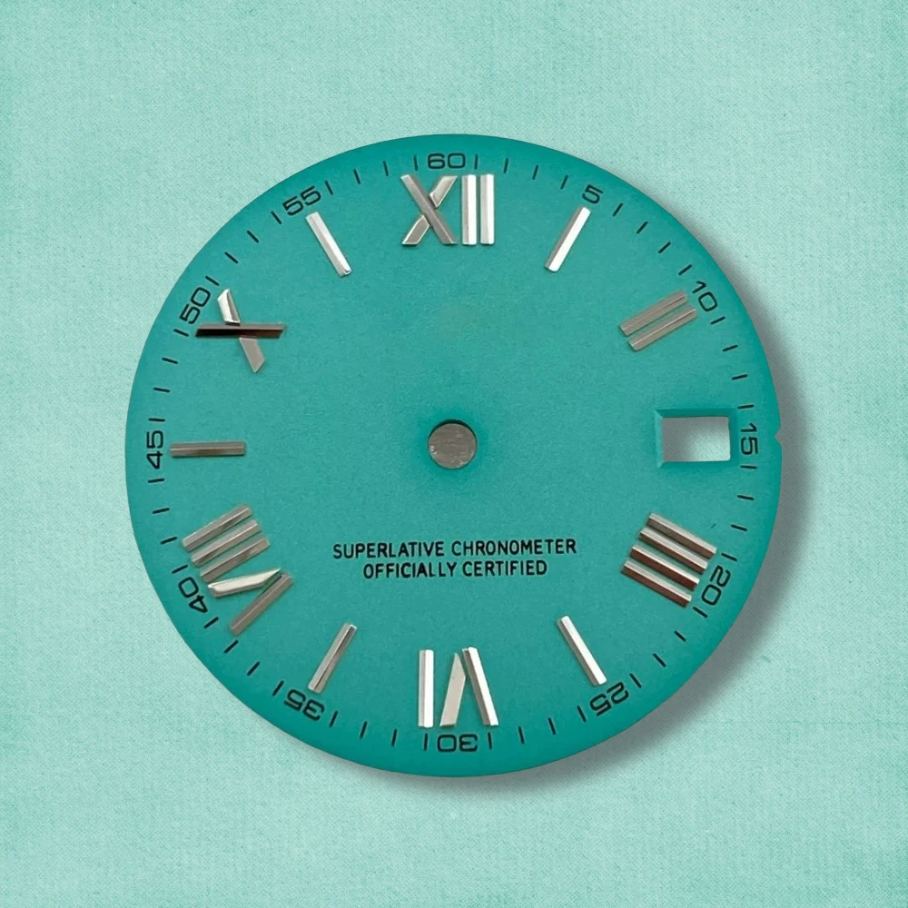 S Logo Cyfra rzymska 28,5 mm Tarcza NH35 Odpowiednia do mechanizmu NH35/NH36 Wysokiej jakości akcesoria NH35 ﻿ Modyfikacja zegarka