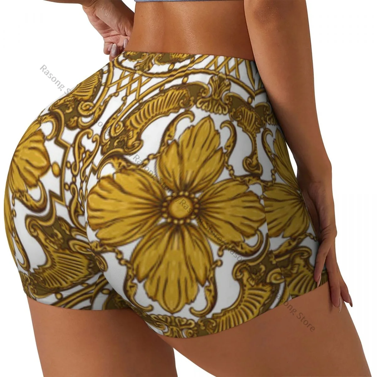 Sexy tight hip sports shorts Vignettes In The Renaissance Style fitness women's comfortable yoga shorts