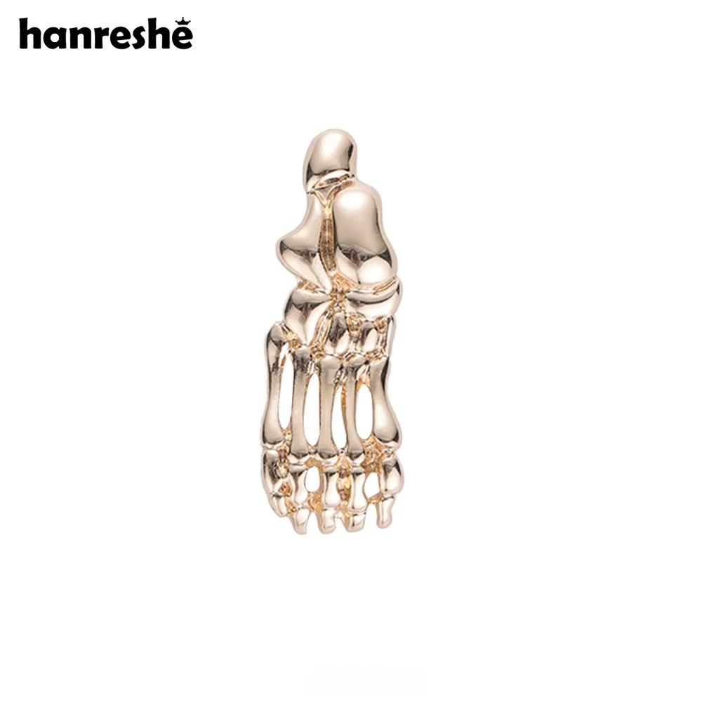 

Foot Pins Metal Medical Gift Nurse Gold Color Lapel Pin Men Bccessories Badge Trendy Jewelry Exquisite Brooches Women Gift