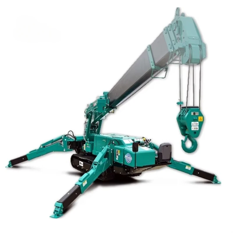 Mini grue araignée 0,5 tonnes, chenille télécommandée électrique pliable, conception légère