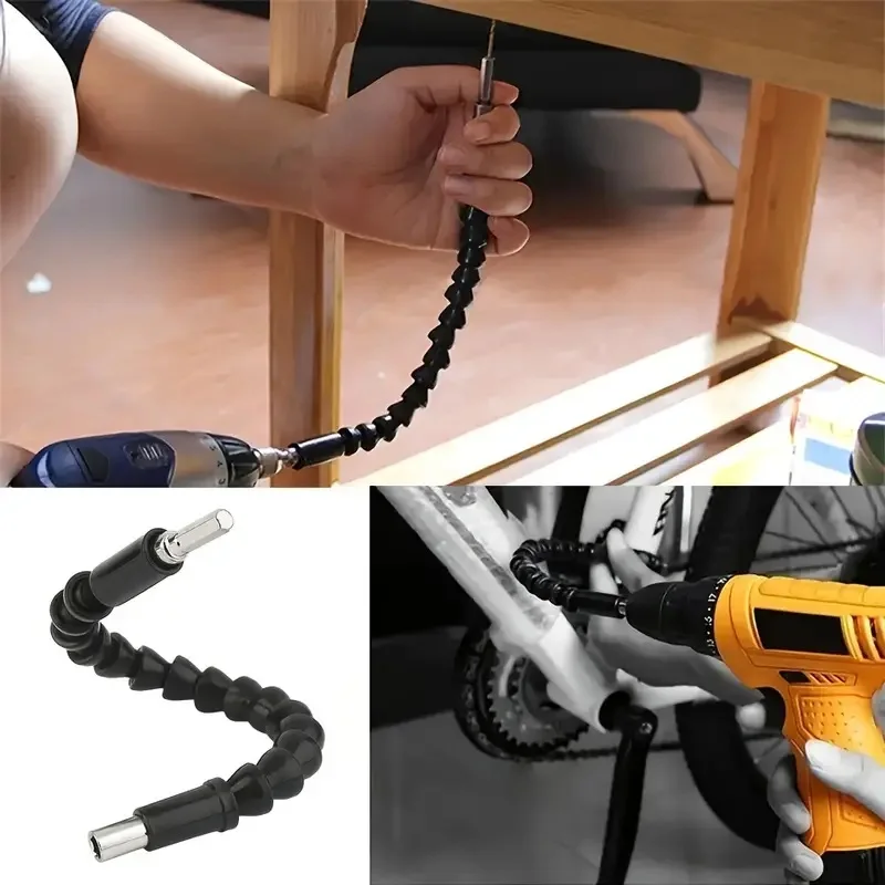 Extensión de destornillador Flexible, soporte de broca Flexible, punta de eje hexagonal suave para destornillador eléctrico, adaptador de serpiente,