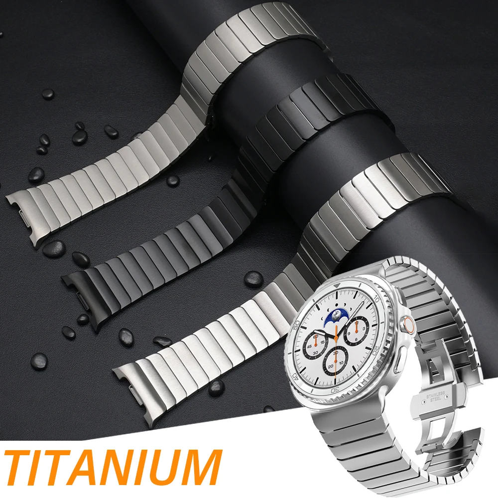 Titanium Band for Samsung Galaxy Watch 8 Classic 46mm 8 44mm 40mm Luxury Bracelet for Galaxy Ultra 2025 2024 Watchband Strap