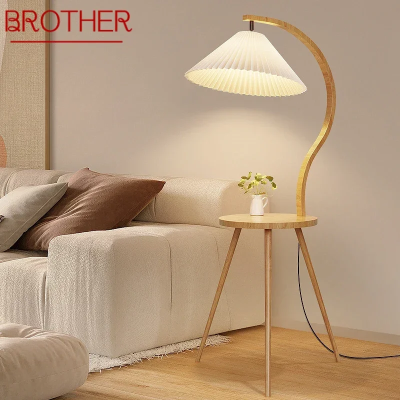 

BROTHER Nordic Floor Lamp Modern Art Family Iiving Room Bedroom Homestay Creativity LED Decorative Standing Light