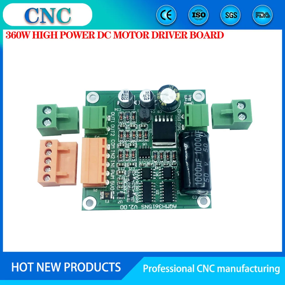 DC motor driver 12/24/36V 360W high-power DC motor driver board/module H-bridge forward and reverse can be full PWM