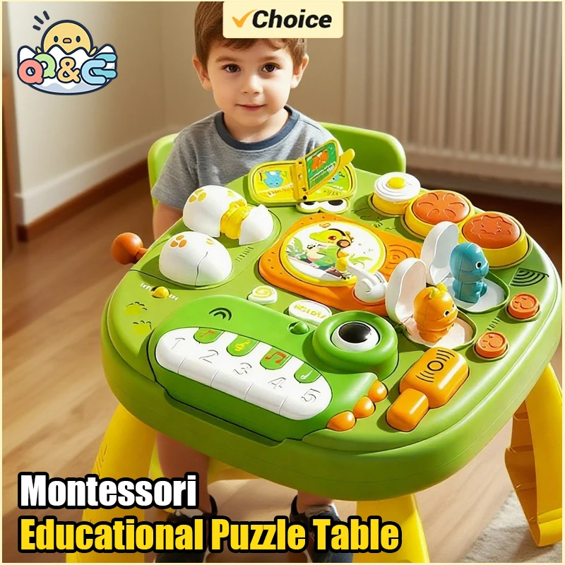 Dinosaurus Piano Puzzelspel Montessori Druk Huis Ander Educatief Speelgoed Baby Zintuiglijk Druk Bord Speelgoed voor Peuter Kerstcadeaus