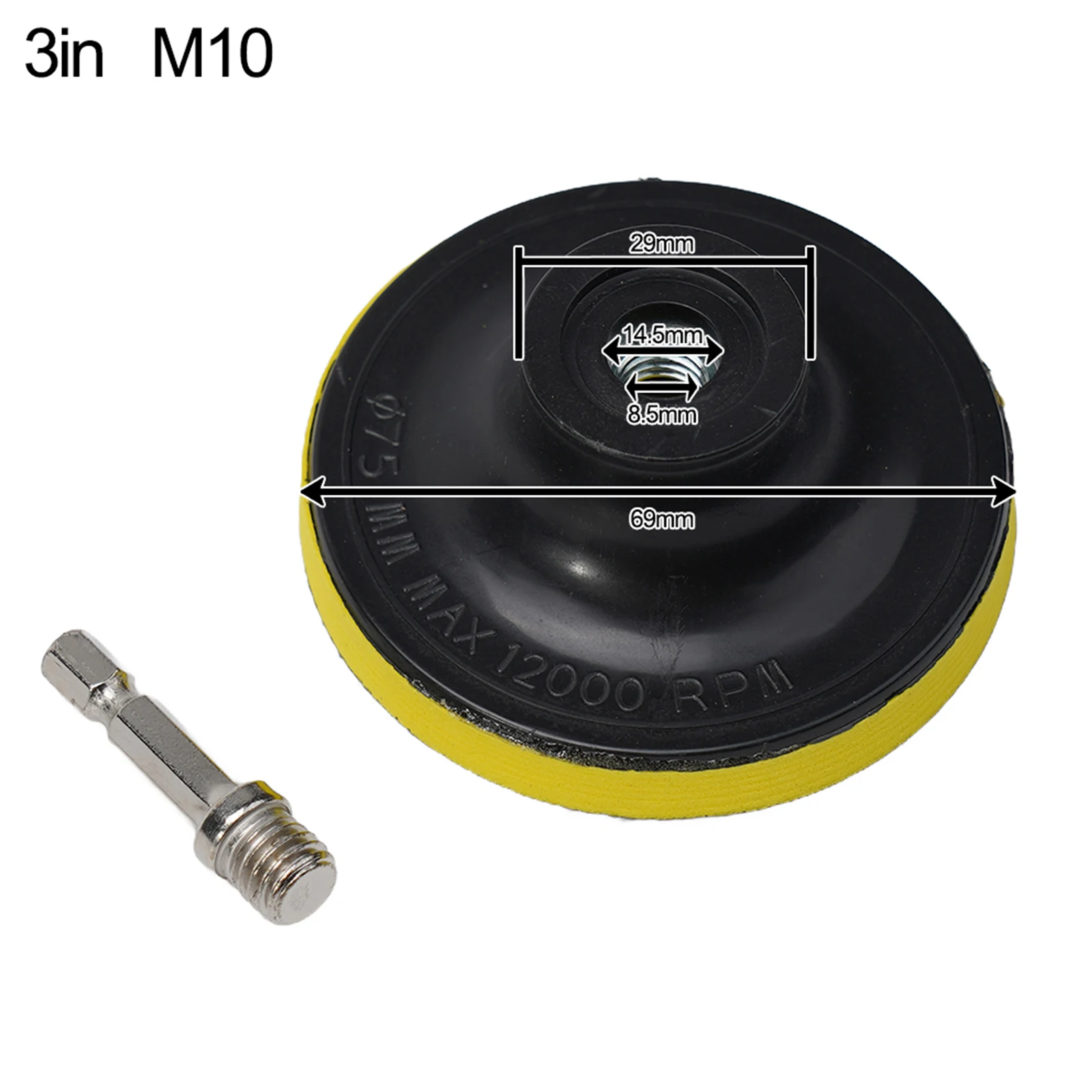 Transform Your Surfaces Selfadhesive Backing Pad Polishing Plate, 37 Inch, Perfect for Automotive and Marble Polishing
