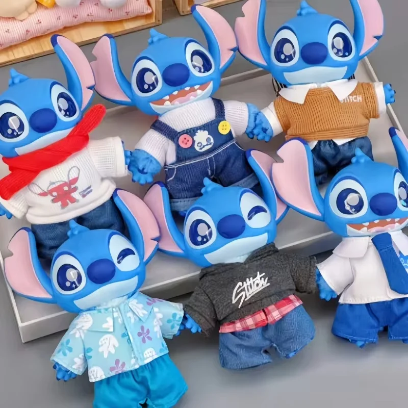 

Подлинная серия Disney Stitch Dress-Up Show, слепая коробка, милая эмалированная кукла, плюшевая декоративная подвеска, настольное украшение, детская игрушка в подарок