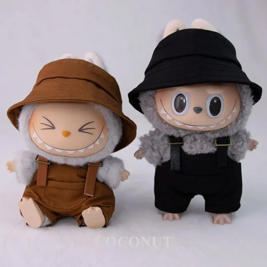 

Мини-кукольный комбинезон, костюм для одежды Ropa Labubu 15/17 см, классический комплект, подходящая шляпа - незаменимый для путешествий