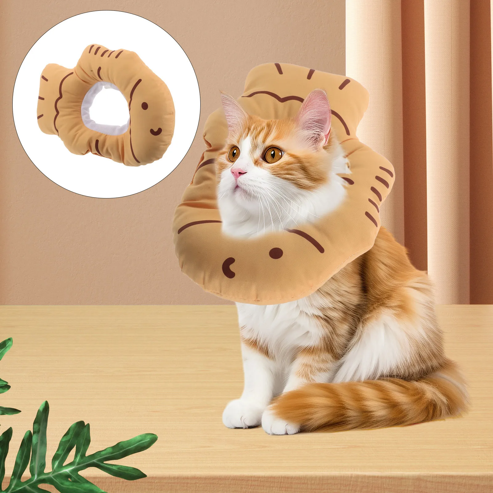 

Pet Recovery Collar Adjustable Soft Cat Elizabethan Collar For Kitten Post Surgery Anti Licking Protection Small Neck Cover