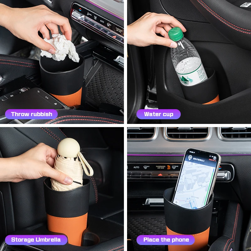 For Chery Tansuo 06 2024 2025 2026 Water Cup Waterproof Car Trash Can Storage Box Garbage Cup Umbrella Organizer