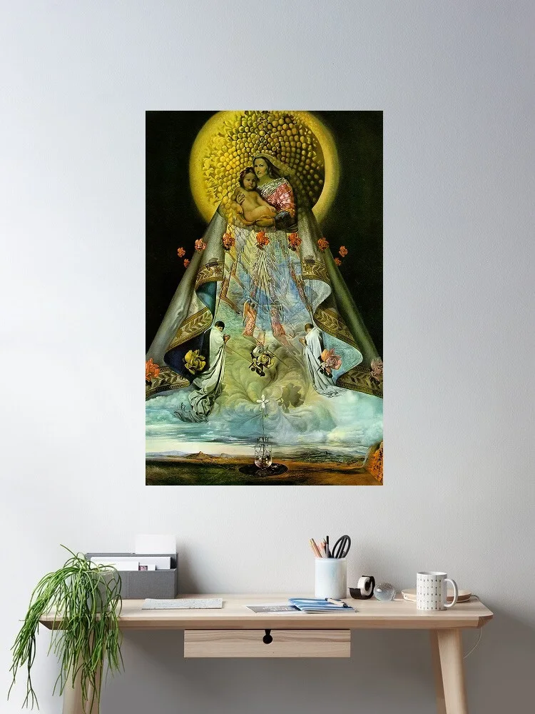 The Virgin of Guadalupe Salvador Dali Painting, Art Print Canvas Poster, Living Room Decor, Home Wall Picture