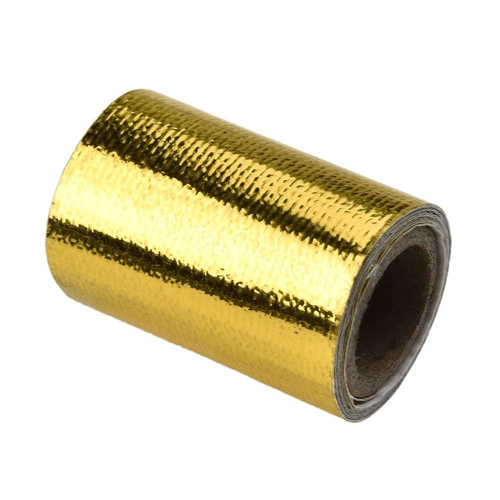 1.2M Fiberglass Car Motorcycle Exhaust Wrap Pipe High Temperature Insulation Tape Heat Insulation Shield Wrap Foil Tape For Car