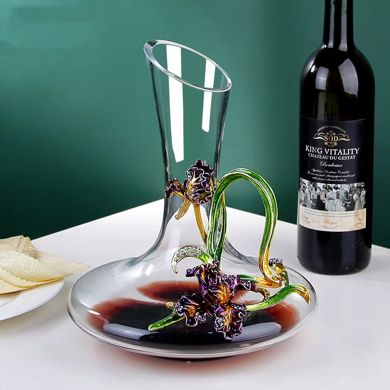 

Crystal Glass Pitcher Wine Decanter Dispenser Bottle Hip Flasks Barware Pot Bar Accessories Gift