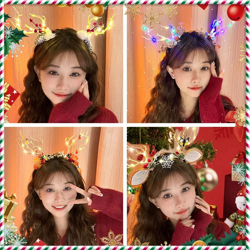 Christmas Hair Accessories Christmas Decorations 2025 Hair Accessories for Girls Christmas Headband New Year Decoration 2025